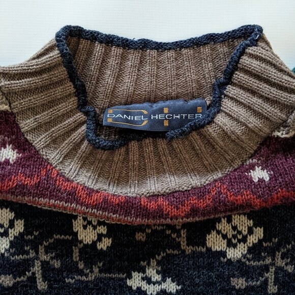 Vintage Daniel Hechter fair Isle knit crewneck sweater, women's medium - Picture 7 of 8